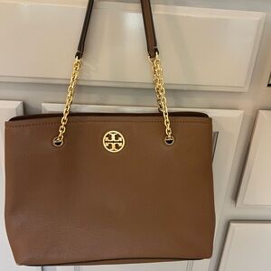 Tory Burch Carson Leather Tote tan